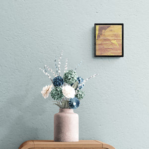 Preview of 'Untitled 30' Painting by Laxma Goud shown on a wall in a furnished room.