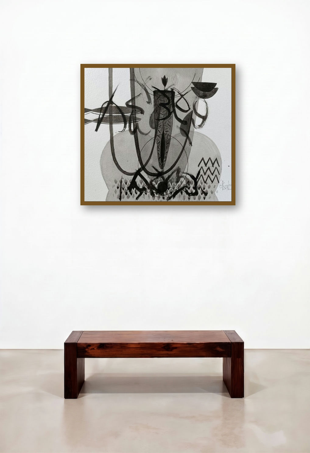 Untitled 304 (Cosmic Tapestry) by artist Narendra Jatav displayed in a Coastal Hotel Suite
