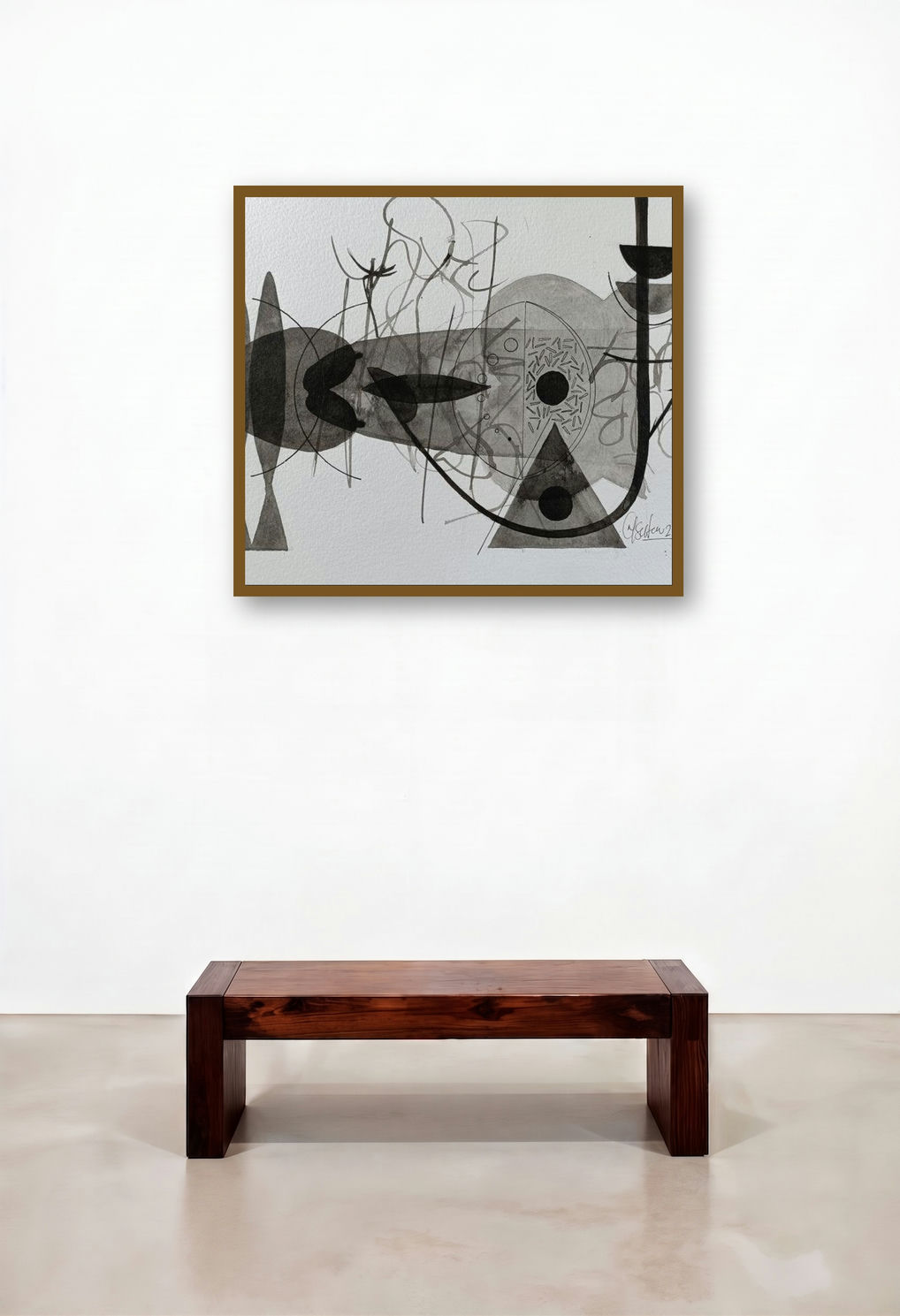 Untitled 305 (Cosmic Tapestry) by artist Narendra Jatav displayed in a Urban Loft Penthouse