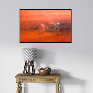 In-situ view of Dnyaneshwar Dhavale's 'Untitled' painting in a room