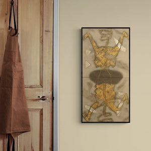 In-situ view of Sukhendu Paul's 'Untitled 4 (Ascending Form)' painting in a room