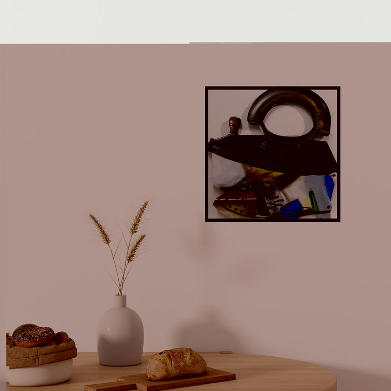 In-situ view of Somanth Adamane's 'Untitled 4 (Layers of Time)' painting in a room