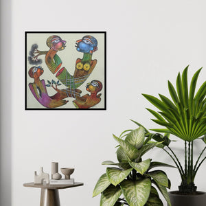 In-situ view of Navneet Rathod's 'Untitled 4' painting in a room