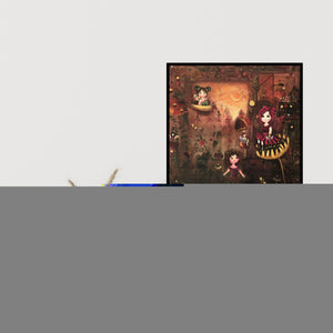 Preview of 'Untitled 4 (Enchanted Realm)' Painting by Ekta Singh shown on a wall in a furnished room.