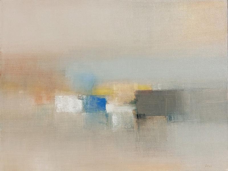 Abstract oil painting titled 'Untitled 4', 30x40 inches, by artist Anu Kulkarni on Canvas