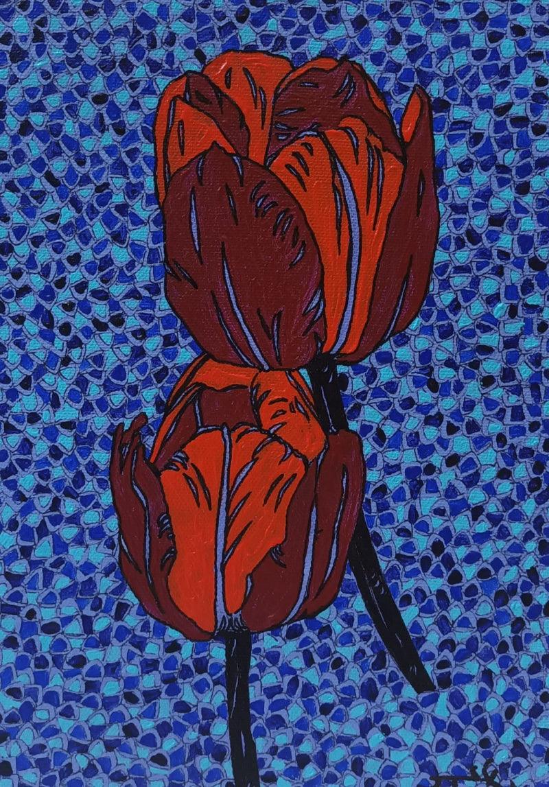 Nature acrylic painting titled 'Untitled 4', 10x7 inches, by artist Rama Krishna V on Canvas