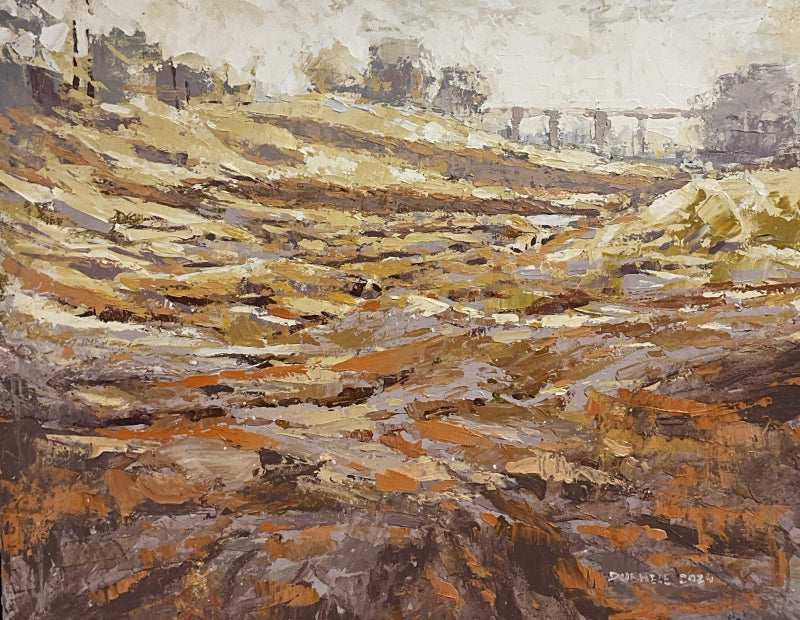 Landscape acrylic painting titled 'Untitled 4', 24x30 inch, by artist Amol Dubhele on Canvas