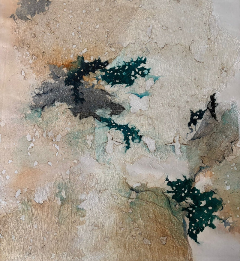 'Untitled 4' abstract acrylic painting by artist Madhuri Kathe, 30x30 inch, on canvas