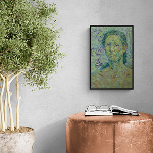 Gopal Gangawane's 'Untitled 4' Painting visualized above a sofa in a contemporary room