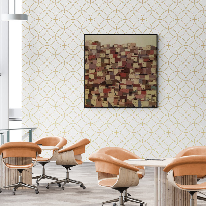 In-situ view of Madan Pawar's 'Untitled 4' painting in a room