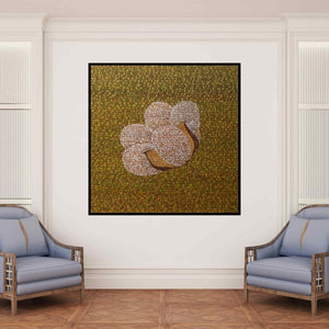 In-situ view of Kuldeep Karagaonkar's 'Untitled 4' painting in a room