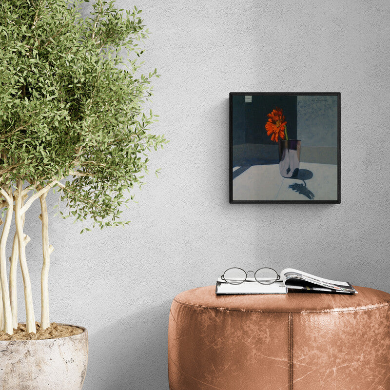 In-situ view of Avinash Satpute's 'Untitled 4 (Solitary Bloom)' painting in a room