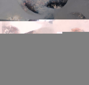 In-situ view of Nagesh Hankare's 'Untitled 4 (Veiled Horizon)' painting in a room