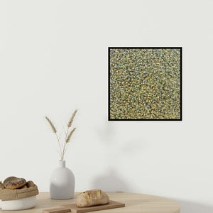 In-situ view of Vinit Kumar's 'Untitled 4 (Golden Abstraction)' painting in a room