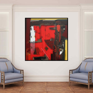 In-situ view of Sachin Pakhale's 'Untitled 4' painting in a room