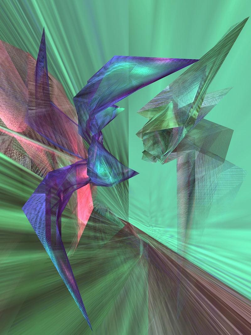 Abstract Digital Painting digital art titled 'Untitled 4', 19x14 inches, by artist Filomina Pawar on canvas