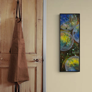 In-situ view of Bhaskar Mandolu's 'Untitled (Cosmic Harmony)' painting in a room