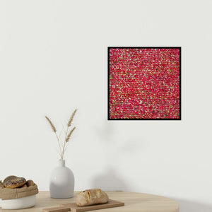 In-situ view of Anil Tagad's 'Untitled 44 (Crimson Maze)' painting in a room