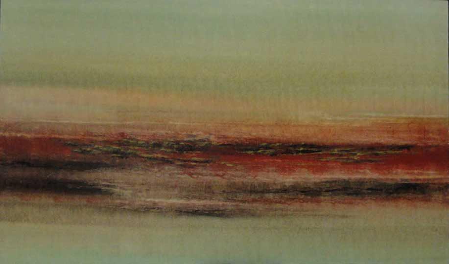 Abstract oil painting titled 'Untitled 44', 42x70 inches, by artist Vipta Kapadia on Canvas