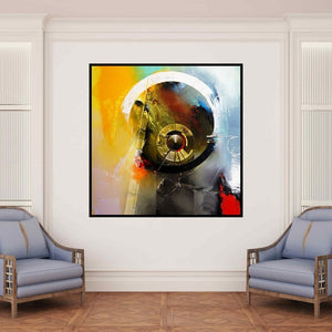 In-situ view of Murli Dhar Rai's 'Untitled 48' painting in a room