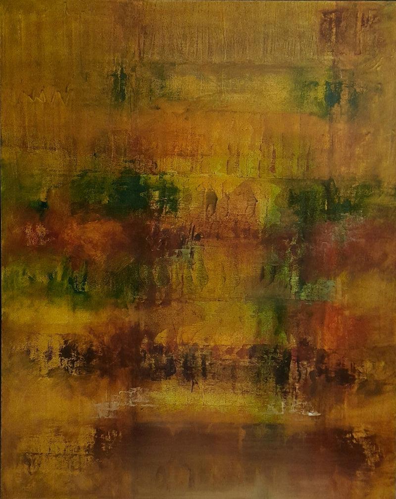 Abstract oil painting titled 'Untitled 48', 60x48 inches, by artist Vipta Kapadia on Canvas