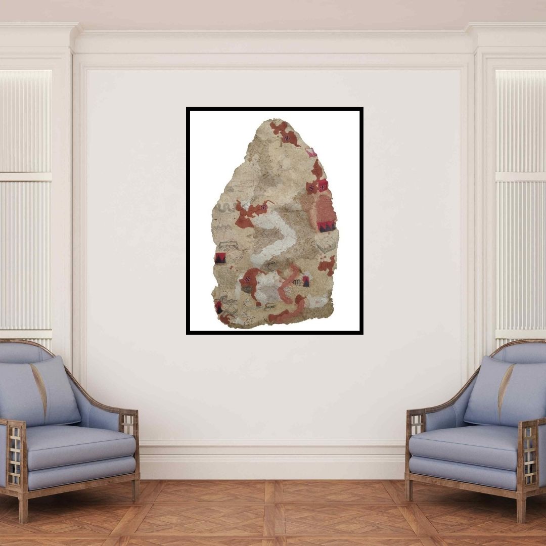 In-situ view of Subhadip Bhattacharya's 'Untitled 5' painting in a room