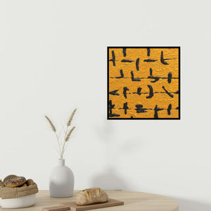 In-situ view of Sunny Malwatkar's 'Untitled 5 (Rhythmic Repetition)' painting in a room