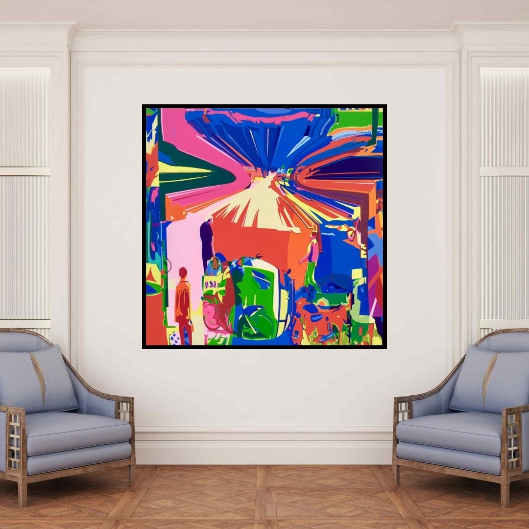 In-situ view of George Martin's 'Untitled 5' painting in a room