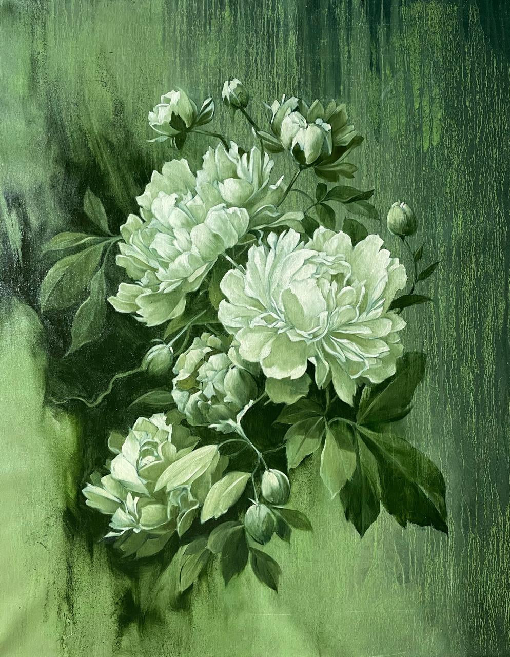 'Untitled 5' nature oil painting by artist Namdev M Patil, 42x32 inch, on canvas