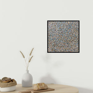 In-situ view of Vinit Kumar's 'Untitled 5 (Textured Abstraction)' painting in a room