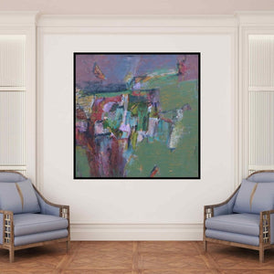 In-situ view of Anuja Paturkar's 'Untitled 50 (Untitled)' painting in a room