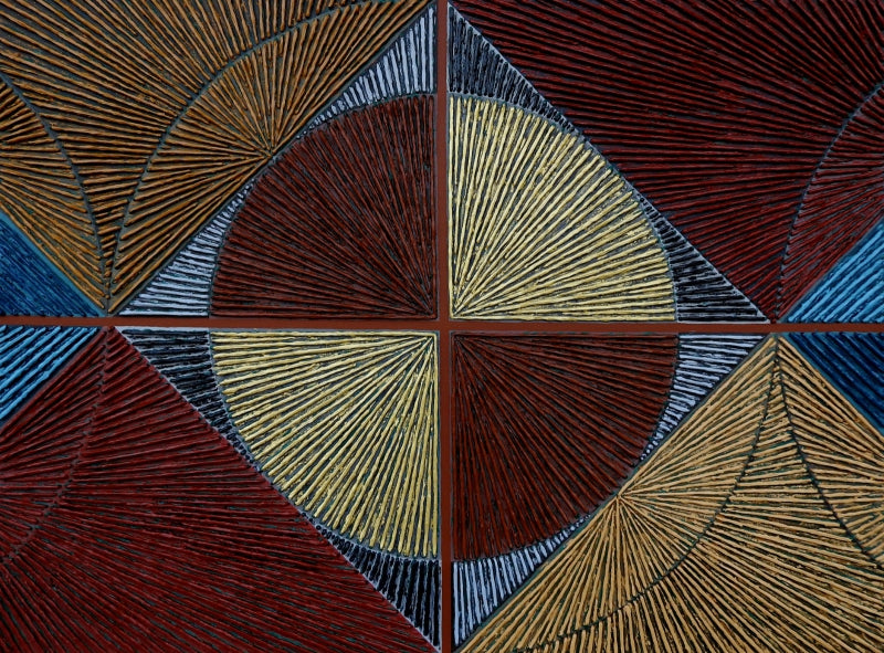 'Untitled 501' abstract acrylic painting by artist Sandesh Khule, 36x48 inch, on canvas