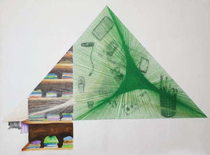 contemporary mixed media painting titled 'Untitled', 22x30 inches, by artist Dishakha Yadav on Paper