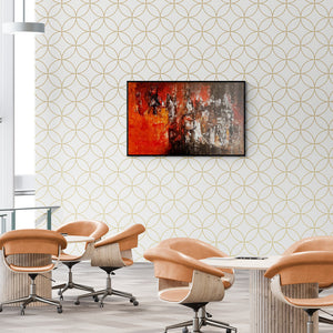 In-situ view of Vivek Nimbolkar's 'Untitled 51' painting in a room