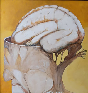 Untitled' contemporary acrylic painting by artist Chandramohan Kulkarni, 18x18 inch, on canvas