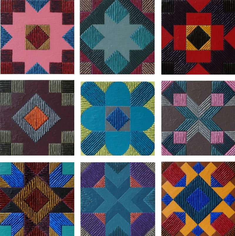 'Untitled' abstract acrylic painting by artist Sandesh Khule, 36x36 inch, on canvas