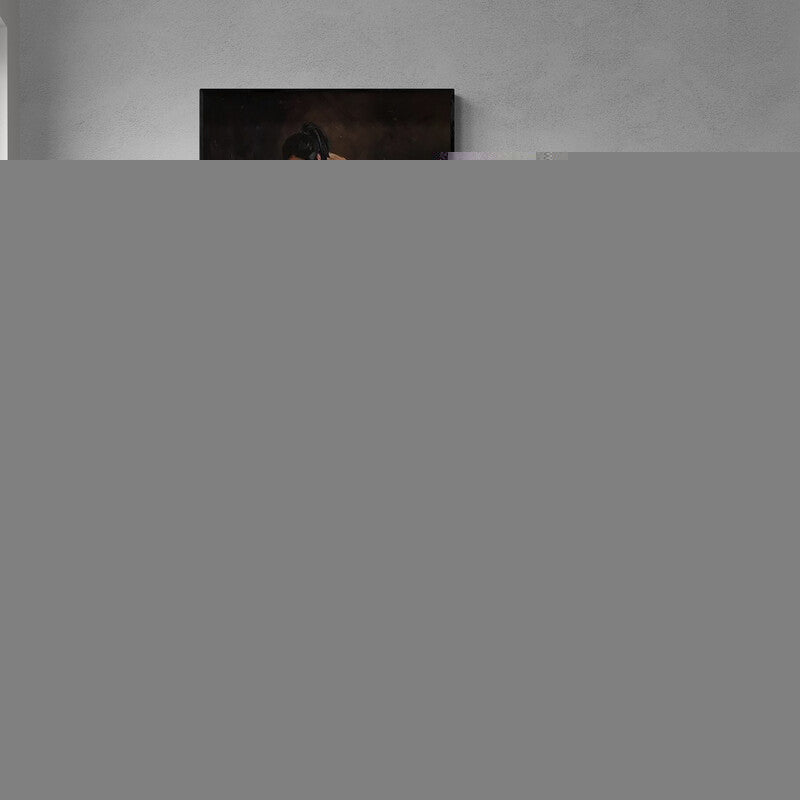 In-situ view of Vishwa Sahni's 'Untitled 6 (A Moment of Rest)' painting in a room