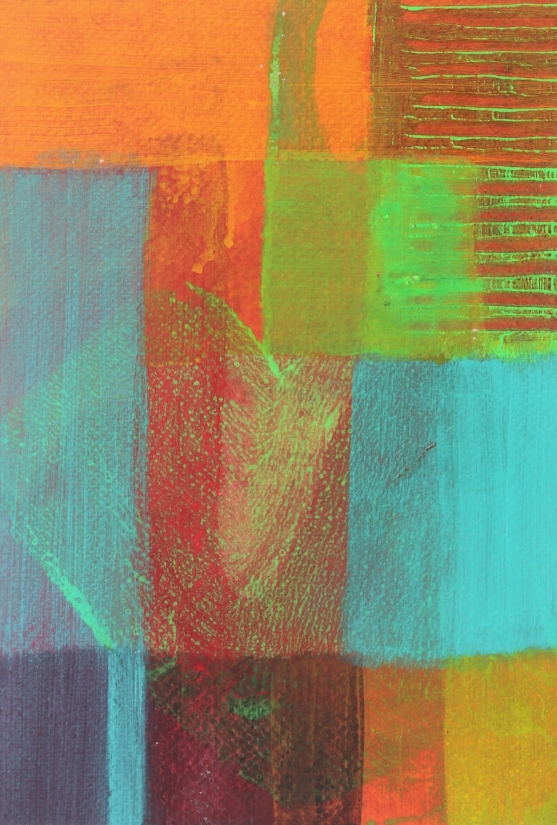 Untitled 6' abstract acrylic painting by artist Muni Sharma, 11x8 inch, on paper