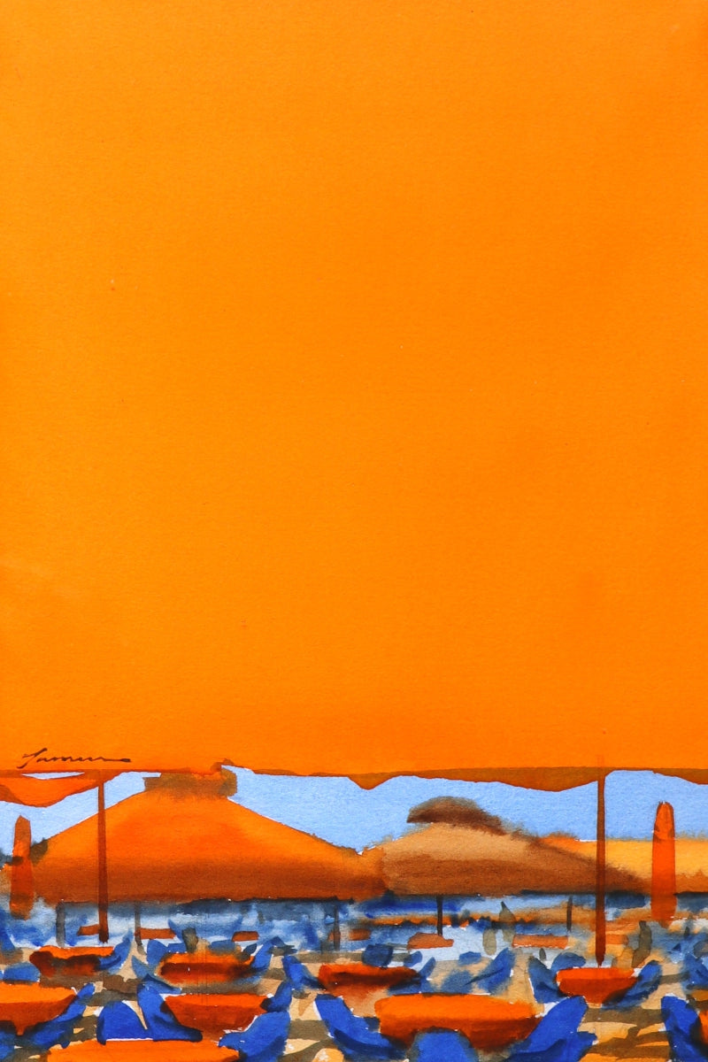 Untitled 6' abstract watercolor painting by artist Sameer Bhitale, 11x7 inch, on paper