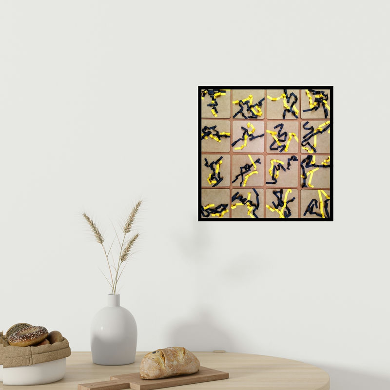 In-situ view of Ganesh Selvaraj's 'Untitled 6' painting in a room