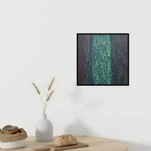 In-situ view of Hansodnya Tambe's 'Untitled 6 (Verdant Glow)' painting in a room