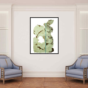 In-situ view of Subhadip Bhattacharya's 'Untitled 6' painting in a room