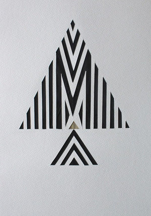 Untitled 61 (The Letter Unveiled) by Vivek Nimbolkar, Original Paper Abstract Painting on Paper, X-Small Vertical Wall Art