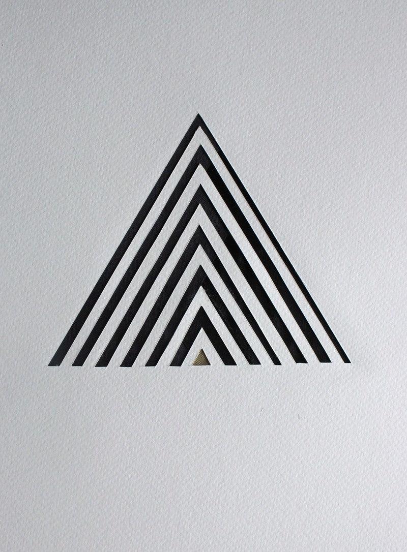 Abstract mixed media titled 'Untitled 64', 8x12 inches, by artist Vivek Nimbolkar on Paper