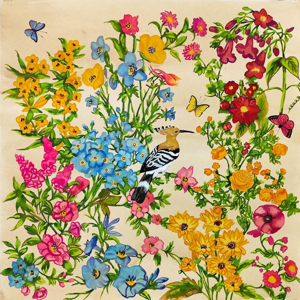 Nature watercolor painting titled 'Untitled 668', 24x24 inch, by artist Manisha Agarwal on Paper