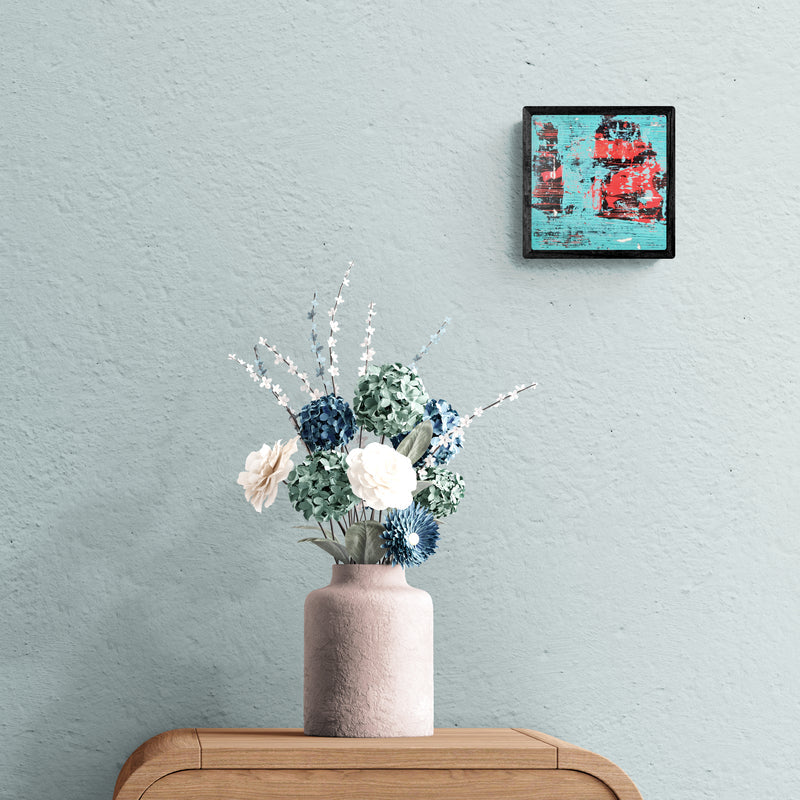 In-situ view of Priya Dhoot's 'Untitled 7 (Urban Energy)' painting in a room