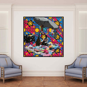 In-situ view of Sohan Jakhar's 'Untitled 79' painting in a room