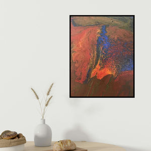 Kartikey Sharma's 'Untitled 8' painting visualized above a sofa in a contemporary room.