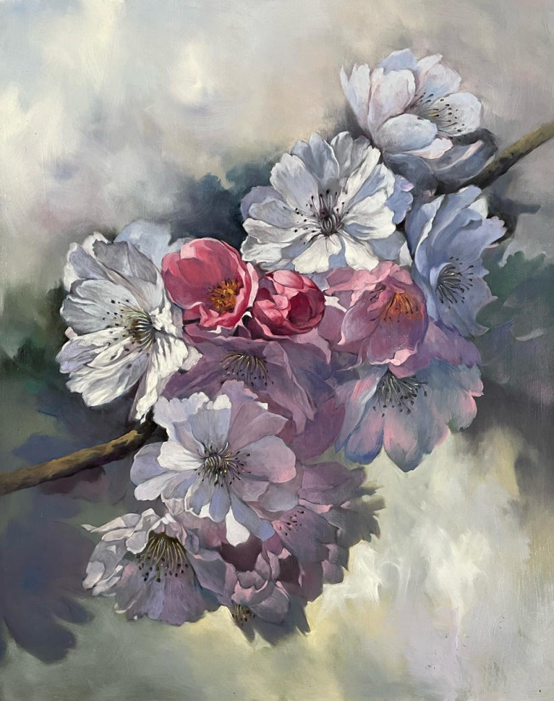 'Untitled 8' nature oil painting by artist Namdev M Patil, 42x32 inch, on canvas