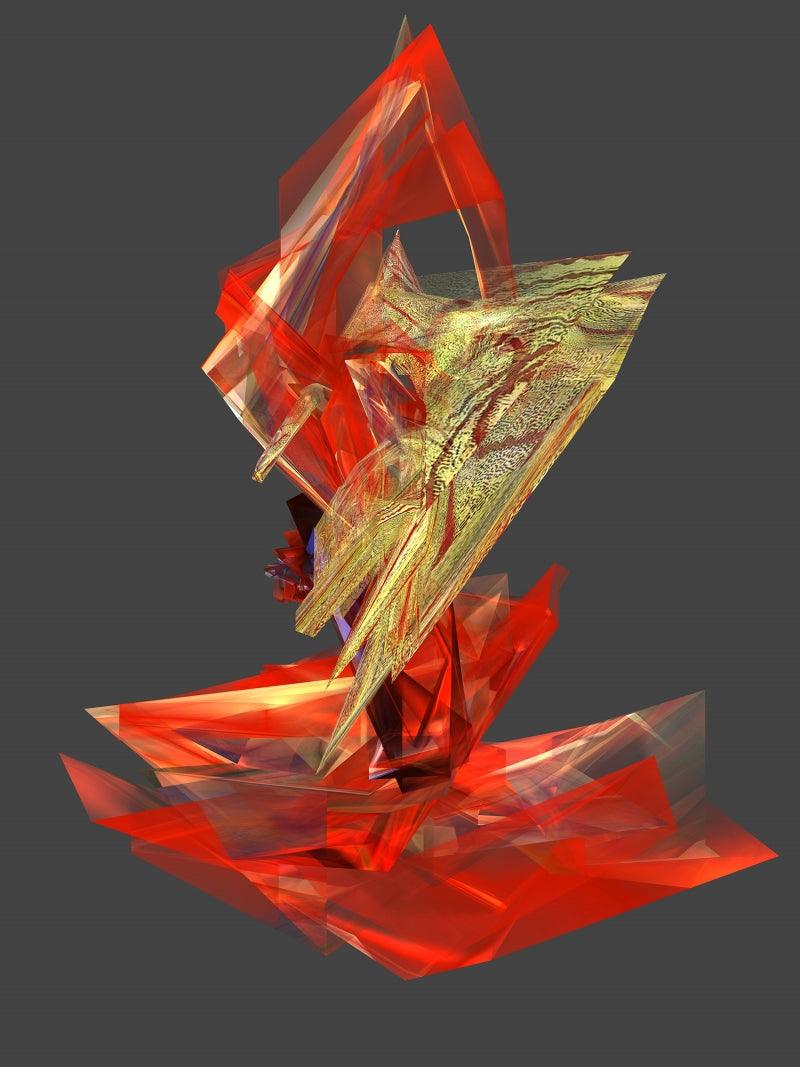 Abstract Digital Painting digital art titled 'Untitled 8', 19x14 inches, by artist Filomina Pawar on canvas